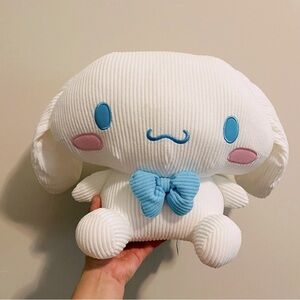 🌻 NEW- Sanrio Cinnamoroll Corduroy Blue Ribbon Plush